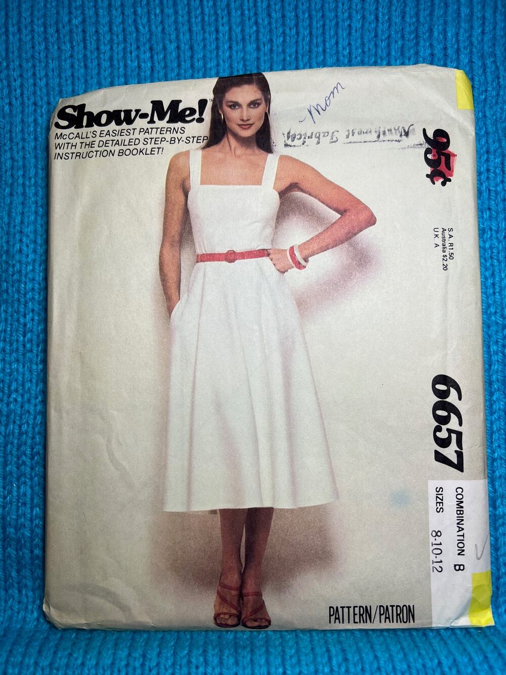 McCalls 6657 Sewing pattern apron dress fit and flare size 8 10 12